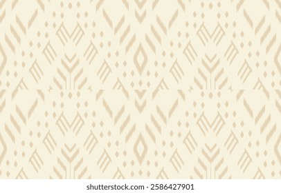 Ikat geometric folklore ornament. Tribal ethnic vector texture. Seamless striped pattern in Aztec style. Figure tribal embroidery. Indian, Scandinavian, Gypsy, Mexican, folk pattern. Boho chic design.