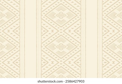 Ikat geometric folklore ornament. Tribal ethnic vector texture. Seamless striped pattern in Aztec style. Figure tribal embroidery. Indian, Scandinavian, Gypsy, Mexican, folk pattern. Boho chic design.