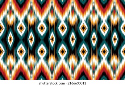 Ikat geometric folklore ornament.Tribal ethnic vector texture. Seamless striped pattern in Aztec style.Figure tribal embroidery. Indian, Scandinavian, Gyp sy,Mexican,folk pattern.ikat pattern