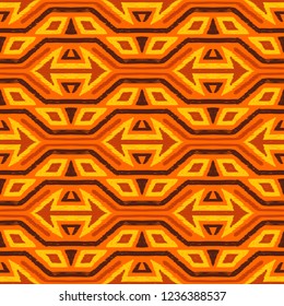 Ikat geometric folklore pattern. Ethnic folk ornament texture. Tribal mengikat textile. Aztec, Indian, Scandinavian, Gypsy or Mexican fabric.