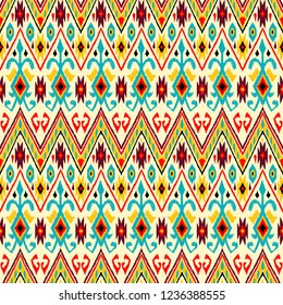 Ikat Geometric Folklore Pattern Ethnic Folk Stock Vector (Royalty Free ...