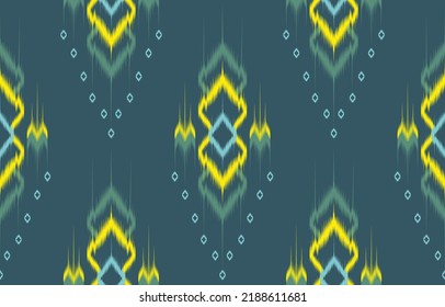 Ikat geometric oriental ethnic pattern design.
ikat design for ethnic pattern boho seam fabric textile or native geometric and fabric ikat style pattern. vector wallpaper motif Illustrator .
