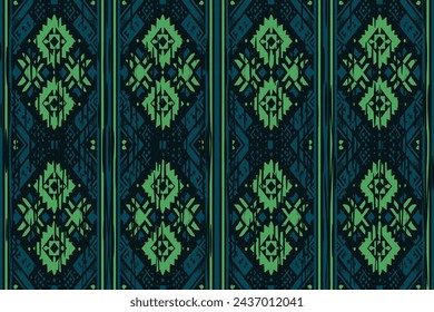 Ikat geometric ornament with diamonds. Ikkat. Seamless pattern. Aztec style. Tribal ethnic vector texture. Folk embroidery, Indian, Scandinavian, Gypsy, Mexican, African rug, wallpaper.