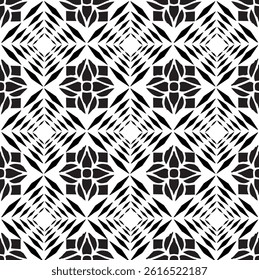 Ikat geometric ornament vector texture pattern design