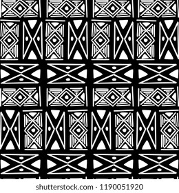 Ikat geometric pattern with tribal background vector texture. Seamless striped motif in Aztec symbol. Hand drawn ethnic with Indian, Scandinavian, Gypsy, Mexican, folk patterns for fashion print.