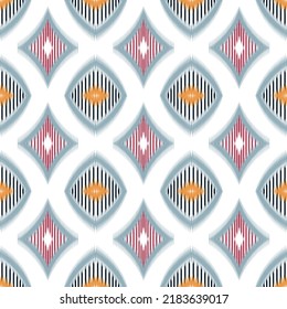 diseño de adorno folclórico de patrón geométrico sin costura para alfombras, papel de pared, ropa, envoltura, batik, tela,Estilo de bordado de ilustración vectorial.