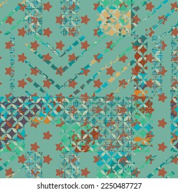 Ikat geometric stars artistic folklore ornament. Tribal ethnic vector texture. Seamless striped pattern in Aztec style. Figure tribal embroidery. Indian, Scandinavian, Gypsy, Mexican, folk pattern.