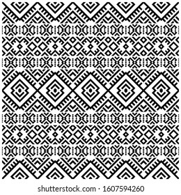 Ikat Geometric Tribal Aztec Pattern design vector. Illustration of Tribal Pattern design for background, border, or frame design 