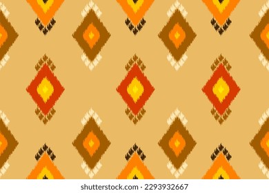 Ikat geometric tribal ethnic seamless pattern. Native American, Mexican, Indian, Moroccan, African style. Ornament. Design for textile, carpet, wallpaper, tile, clothing, fabric, home decor, texture.