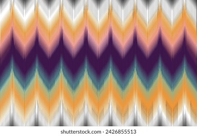 Ikat geometric. Tribal ethnic vector texture. seamless striped pattern in aztec style . Figure tribal embroidery. Indian scandinavian, Gypsy , Mexican, Ikat pattern , carpet , background 