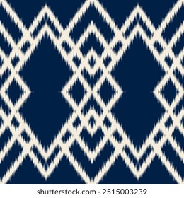 Ikat geometric . Tribal ethnic vector texture. Seamless striped pattern in Aztec style. Figure tribal embroidery. Indian, Scandinavian, gypsy, Mexican Simplicity pattern, folk motif.