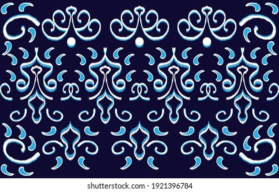 Ikat Geometrical line pattern lined with textiles like embroidered cloth ep3.Used to decorate carpets, clothes, shoes, bags, curtains, textiles or other work