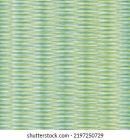 ikat Grunge Stripes. Abstract Texture with Brush Strokes. Scribbled Grunge Rapport for Fabric, Print, Textile Trendy Vector green Background.