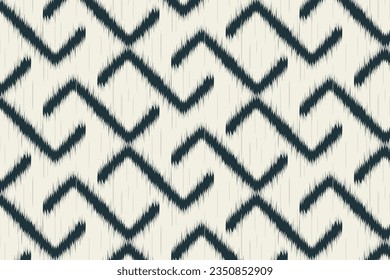 Ikat handicraft fabric textile. Ikat oriental pattern by ethnic abstract vector. Ikat traditional weaving design for decorative interior, print, fabric, clothing, blanket, carpet, curtain , Aztec.