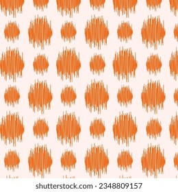 Ikat handicraft fabric textile. Seamless pattern by tribal ikat motifs. Ethnic handicraft abstract vector. Ikat fabric traditional weaving style design for pillow, fabric, clothing, carpet, curtain.