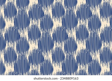 Ikat handicraft fabric textile. Seamless pattern by tribal ikat motifs. Ethnic handicraft abstract vector. Ikat fabric traditional weaving style design for pillow, fabric, clothing, carpet, curtain.