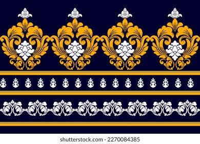 Ikat India seamless pattern decoration design. Aztec fabric boho mandalas textile rococo wallpaper. Tribal native motif carpet rug Africa American Indian traditional embroidery vector background 