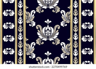 Ikat India seamless pattern decoration design. Aztec fabric boho mandalas textile rococo wallpaper. Tribal native motif carpet rug Africa American Indian traditional embroidery vector background 