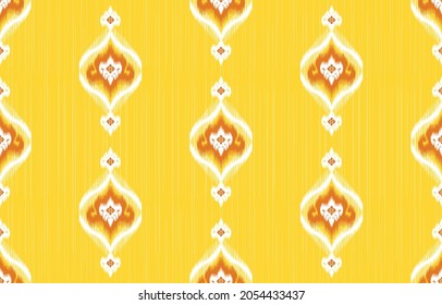 Ikat Indian ethnic pattern. Aztec fabric carpet mandala ornament boho chevron textile decoration wallpaper. Tribal turkey native African traditional embroidery vector illustrations background.