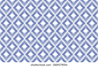 Ikat Indian ethnic pattern design. Aztec fabric carpet mandala ornament boho chevron textile decoration wallpaper. Geometric native tribal traditional embroidery vector illustrations background.