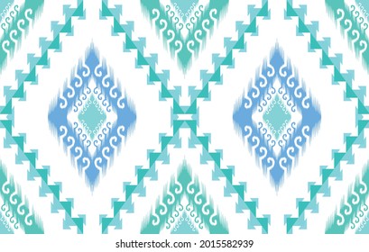 Ikat Diseño de patrones étnicos indios para el fondo, alfombra, tela, geométrica, ropa, envoltura, textil, textura, nativos de bordado tradicional ilustraciones orientalistas de estilo afroamericano