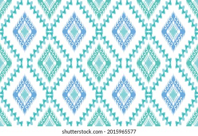Ikat Diseño de patrones étnicos indios para el fondo, alfombra, tela, geométrica, ropa, envoltura, textil, textura, nativos de bordado tradicional ilustraciones orientalistas de estilo afroamericano