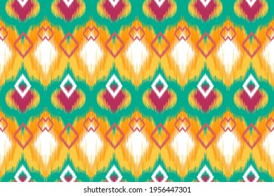 Ikat Indian seamless pattern design for fabric textile. Molde patron abstracts . Aztec, boho, geometric, fabric, ethnic, ikat, native, tribal, carpet, mandala, African, American chevron vector.