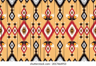 
Ikat Indian seamless pattern design for fabric textile. 
Molde patron abstracts . Aztec, boho, geometric, fabric, 
ethnic, ikat, native, tribal, carpet, mandala, African,
American chevron vector.