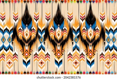 Ikat Indian seamless pattern design for fabric textile. 
Molde patron abstracts . Aztec, boho, geometric, fabric, 
ethnic, ikat, native, tribal, carpet, mandala, African,
American chevron vector.
