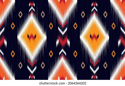 Ikat Indian seamless pattern design for fabric textile. 
abstracts . Aztec, boho, geometric, fabric, 
ethnic, ikat, native, tribal, carpet, mandala, African,
American chevron vector.