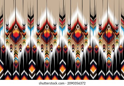 Ikat Indian seamless pattern design for fabric textile. 
Molde patron abstracts . Aztec, boho, geometric, fabric, 
ethnic, ikat, native, tribal, carpet, mandala, African,
American chevron vector.