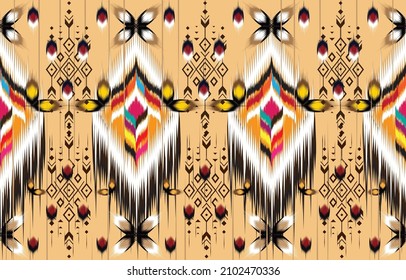 Ikat Indian seamless pattern design for fabric textile. 
Molde patron abstracts . Aztec, boho, geometric, fabric, 
ethnic, ikat, native, tribal, carpet, mandala, African,
American chevron vector.