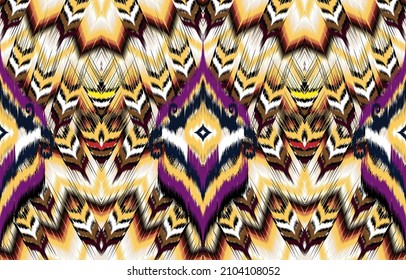 Ikat Indian seamless pattern design for fabric textile. 
Molde patron abstracts . Aztec, boho, geometric, fabric, 
ethnic, ikat, native, tribal, carpet, mandala, African,
American chevron vector.