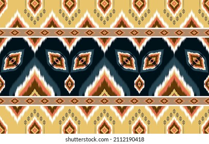 Ikat Indian seamless pattern design for fabric textile. Molde patron abstracts.