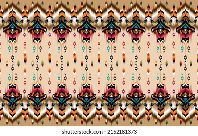 Ikat Indian seamless pattern design for fabric textile. 
Molde patron abstracts . Aztec, boho, geometric, fabric, 
ethnic, ikat, native, tribal, carpet, mandala, African,
American chevron vector.