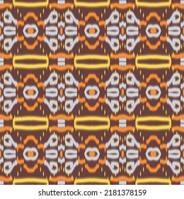 Ikat Indian seamless pattern design for fabric textile.  Abstracts . Aztec, boho, geometric, fabric, ethnic, ikat, native,