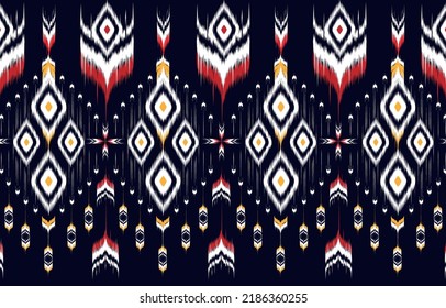 Ikat Indian seamless pattern design for fabric textile. 
Molde patron abstracts . Aztec, boho, geometric, fabric, 
ethnic, ikat, native, tribal, carpet, mandala, African,