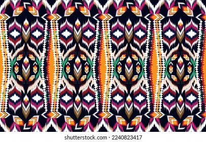 Ikat Indian seamless pattern design for fabric textile. 
Molde patron abstracts . Aztec, boho, geometric, fabric, 
ethnic, ikat, native, tribal, carpet, mandala, African,
American chevron vector.