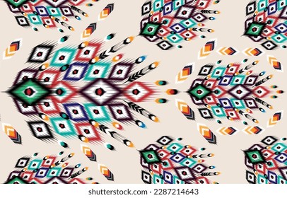 Ikat Indian seamless pattern design for fabric textile. 
Molde patron abstracts . Aztec, boho, geometric, fabric, 
ethnic, ikat, native, tribal, carpet, mandala, African,
American chevron vector.