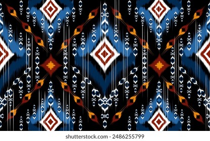 Ikat Indian seamless pattern design for fabric textile. 
Molde patron abstracts . Aztec, boho, geometric, fabric, 
ethnic, ikat, native, tribal, carpet, mandala, African,
American chevron vector.
