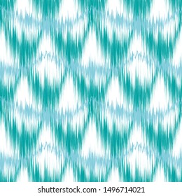 Ikat  monochrome seamless  geometric pattern. Abstract background texture.