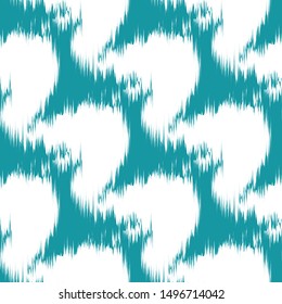 Ikat  monochrome seamless  geometric pattern. Abstract background texture.