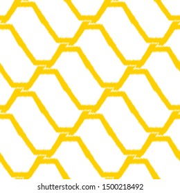 Ikat  monochrome seamless  geometric pattern. Abstract background texture.