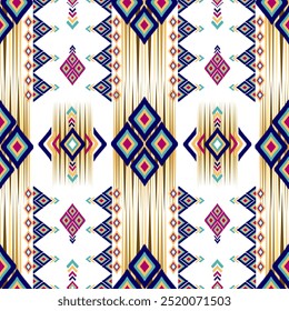 Ikat Motif ethnisch nahtlos
Textile Illustration, rosafarbene Stickerei, gestreift
Blumen-Ornament, Muster, Design für Verpackung,
seide, schal, hintergrund, textil, teppich, teppich,
Textur, handgezeichnet