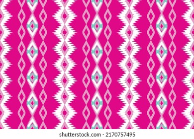 Ikat Motif Ikat Pattern Vector Ethnic Pattern Native Filipino Border Design For Prints Fabric Rug Dress Mudmee Saree Silk Textile Industry