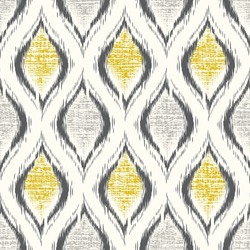 Ikat Ogee Background. Ethnic Folk Seamless Textile Repeatable Urban Grain Texture Pattern