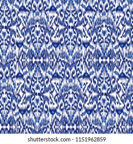 Ikat Ogee background - Ethnic folk seamless pattern. Abstract background for textile design, wallpaper, surface textures. Boho Style