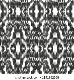 Ikat Ogee background - Ethnic folk seamless pattern. Abstract background for textile design, wallpaper, surface textures. Boho Style