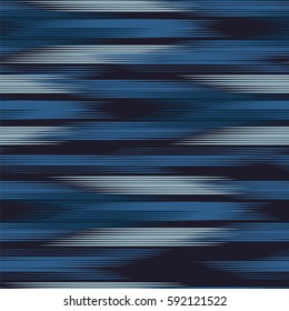 Ikat Ogee background - Ethnic folk seamless pattern. Boho Style