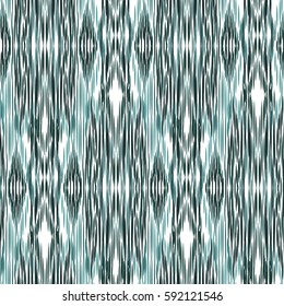 Ikat Ogee background - Ethnic folk seamless pattern. Boho Style